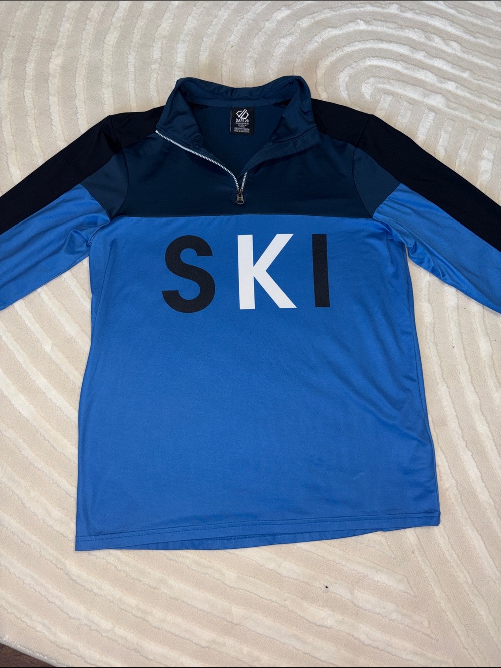 Dare2b Blue and Black Ski Quarter-Zip Pullover